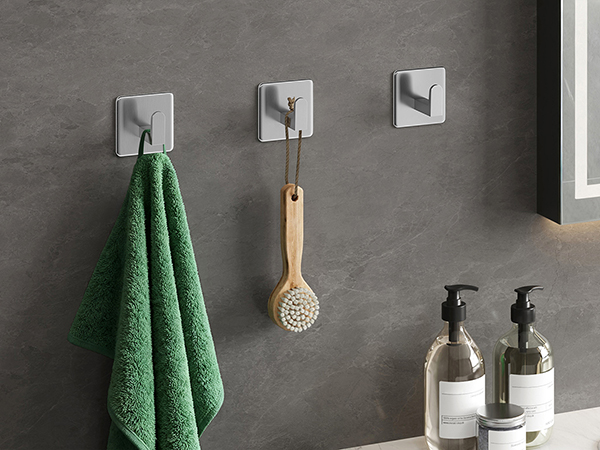 Bathroom wall hooks for hanging towels and bath brushes, organize your bathroom with ease