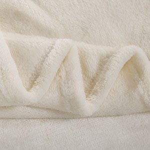 Flannel Fleece Throw Blanket Ivory - Super Soft Plush Microfiber Solid Blanket