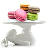 Binoster Easter Bunny Cake Stand,Ceramic Rabbit Easter Decor,Cake Stands for Party,Wedding Cake S...