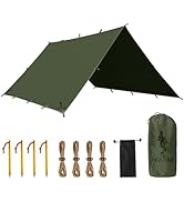 FREE SOLDIER Camping Tarp Waterproof Portable Tarp Multifunctional Outdoor Camping Traveling Awni...