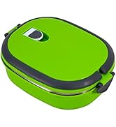 ZJchao Thermal Lunch Box for Hot Food, Creative Stainless Steel Insulated Lunch Box Green Lunch B...