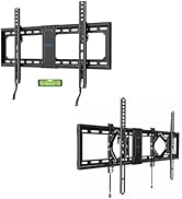 Fixed TV Wall Mount for 37-82 Inch TVs, Holds up to 132 lbs &amp; Advanced Tilt TV Wall Mount with Ex...