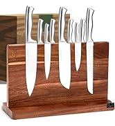WALDWERK Extra Large Magnetic Knife Holder (16”) - Acacia Wood Knife Block Without Knives - Knife...