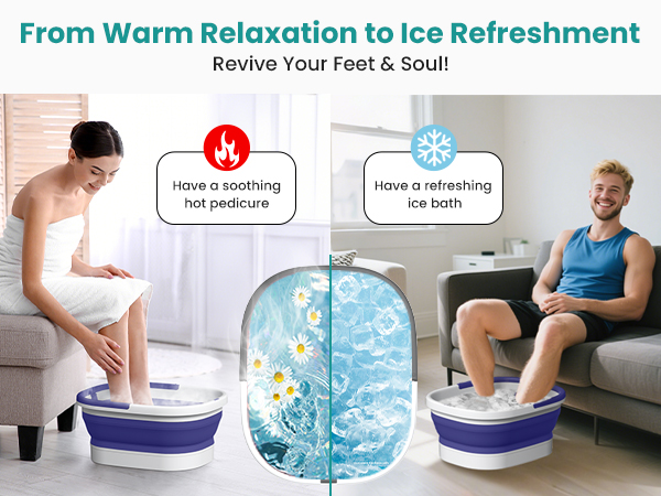 Nekteck Foot Soaking Tub Collapsible Bucket for Foot Bath Soak Tub
