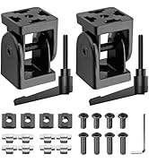 JiGiU 2PCS Angle Connector Joint Connector 4040 Nut 8 Flexible Hinge 180° Rotation Range with Cla...