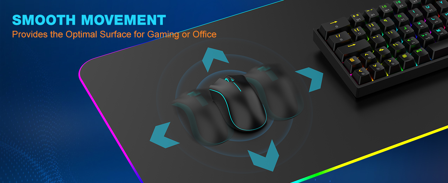 TARKARI Magnetic Wireless Charging RGB Mouse Pad