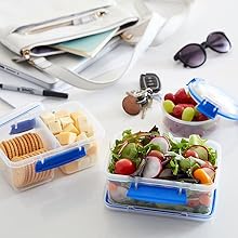 Sistema Klip It Portable containers let you take snacks and meals on the go.