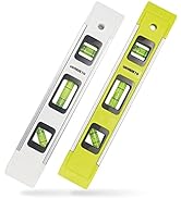 URASISTO 2 Pack Torpedo Level 9-INCH Level with 45°/90°/180° Bubbles, Small Measuring Tool