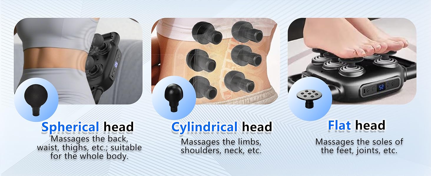 6 head massage gun