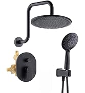 BRIGHT SHOWERS Shower Faucet Set, Shower System with Shower Valve Trim Kit, Double Handle Shower ...