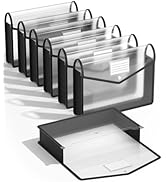 Plastic Expanding File Folder, Transparent envelopes with Snap Closure, No Dividers, Large Capaci...