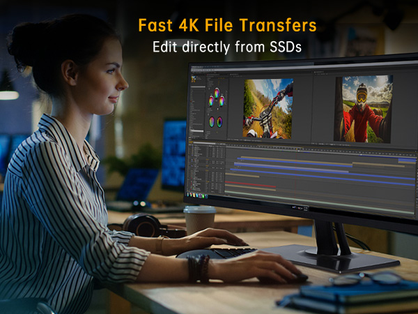 10 Gbps data transfer usb c pcie card 3.2 gen 2 for video editing