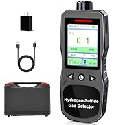 ZYKYCX H2S Monitor Clip On, 0-100 PPM H2S Detector, Portable Hydrogen Sulfide Detector with 3 Ala...