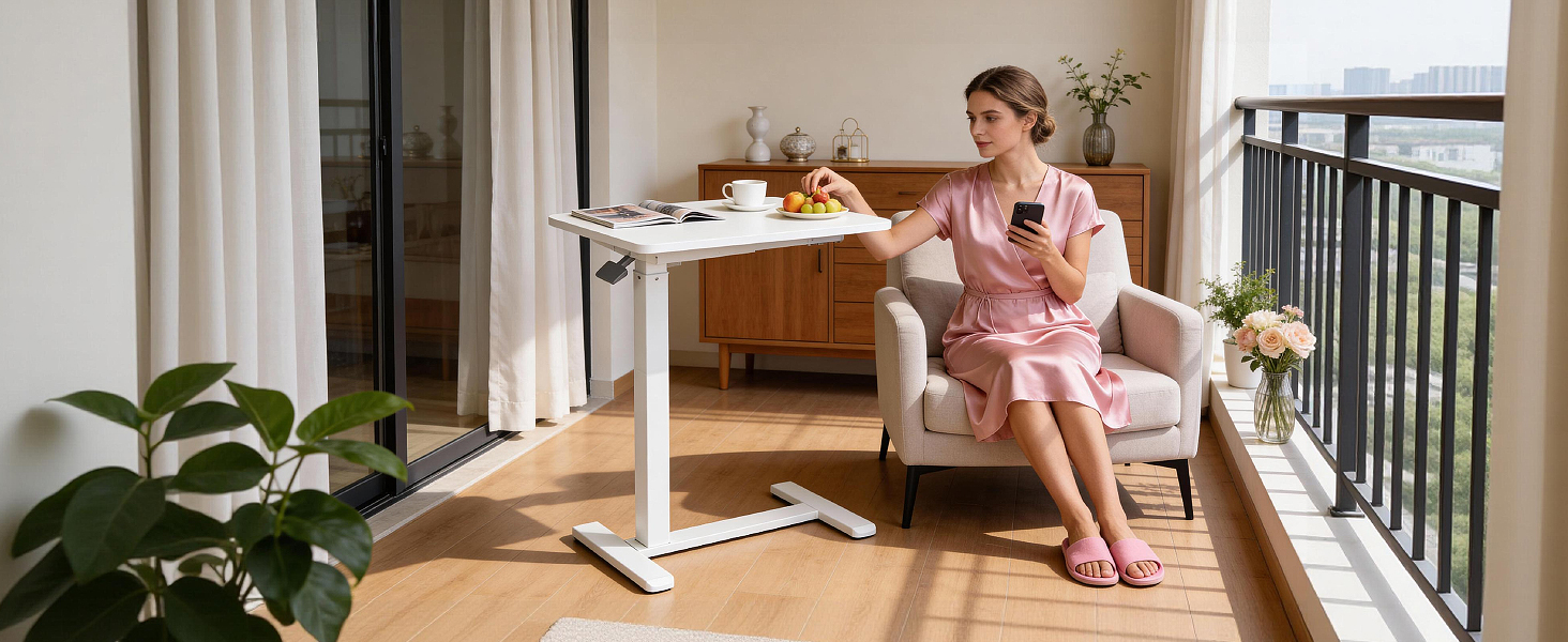 Hospital Bed Table Mobile Laptop Standing Desk
