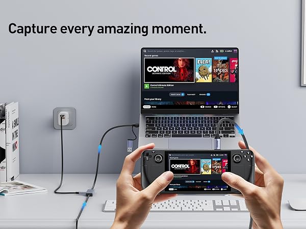BENFEI USB C Video/Audio Capture Card Supporting Full HD 1080P 60FPS for Streaming, Recording