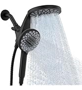 Newfinde High Pressure Rain Shower Head with Handheld Spray Combo: Detachable Dual Shower Head wi...