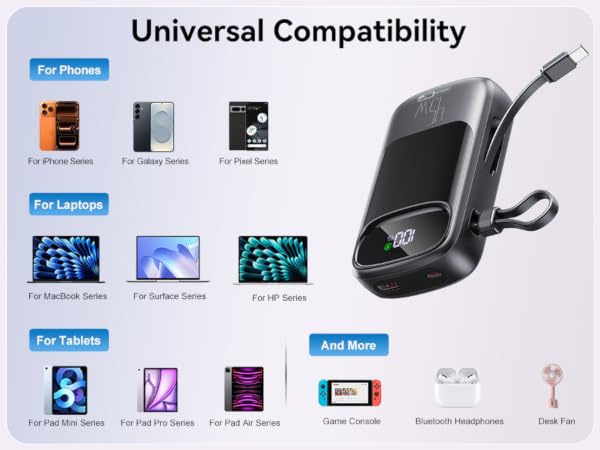 Compatible with iPhone 17/16/15/14/13, Galaxy S26/S25/S24, and Pixel phones