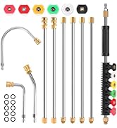 10 Pack Pressure Washer Extension Wand, 9 FT Pressure Washer Gutter Cleaner Tools with 6 Pressure...