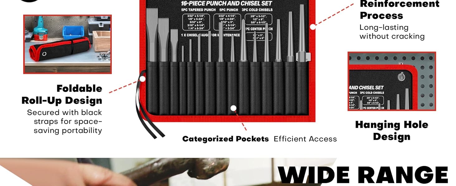 16Piece Punch and Chisel