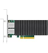 GLOTRENDS ST7318 10Gb Network Card with 2 RJ45 Port, Intel X540-AT2 Controller, Low Profile, Supp...