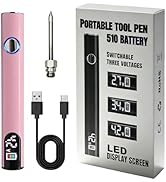universal portable soldering iron with LED display, SYWTJ 650mAh built-in battery, rechargeable w...