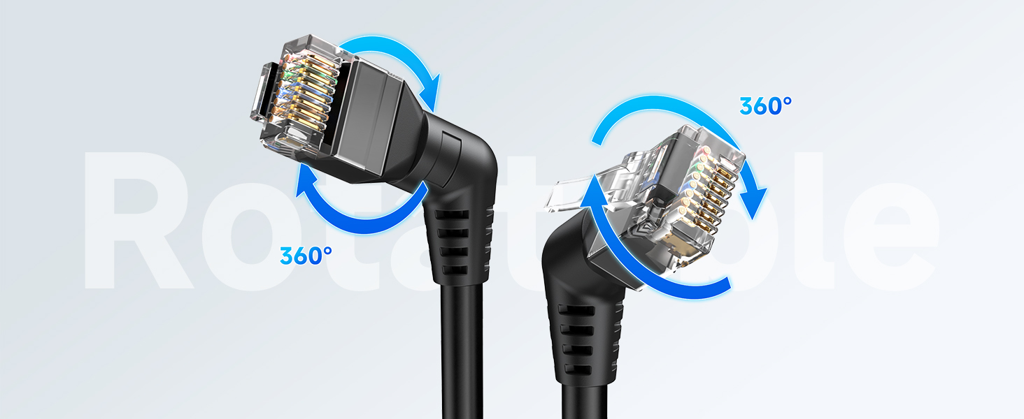 10Gbps Rotatable Cat 6 Ethernet Cable