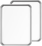 Baking Sheet Set of 2PCS, 18 inch Commercial Grade Stainless Steel Baking Pan, Professional Bakew...
