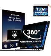 4-Way Laptop Privacy Screen Shield 15.6 Inch, Removable 16:9 Aspect 360° Privacy Filter Screen Pr...