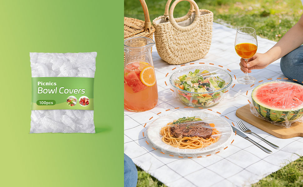 Bowl Covers for Picnics – Reusable Elastic Food Covers for Bowls