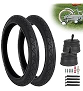 WEIYINGSI 16 Inch Kids Bike Tires and 16X1.75/2.125 Inner Tubes, Rear 16x1.75 Stroller Tires for ...
