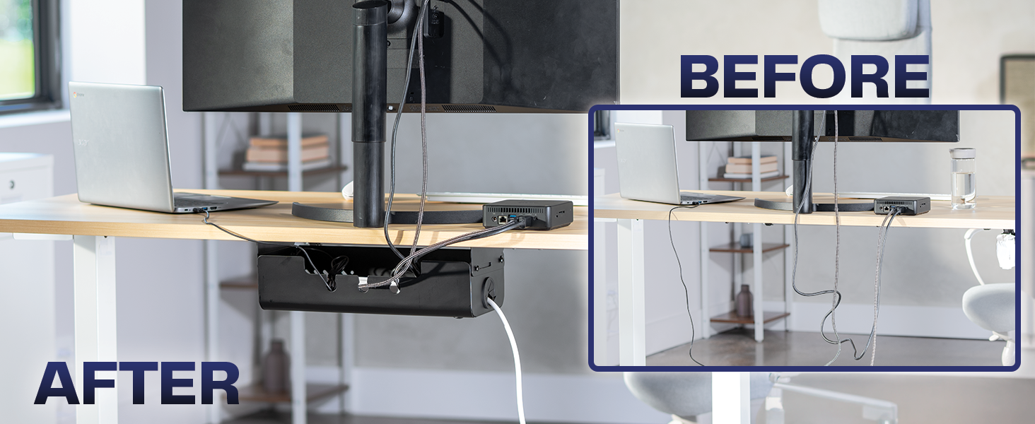 under desk cable management cable tray cord organizer power strip holder wire management steel