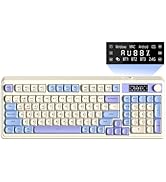 AULA S99 Pro Keyboard, Tri-Mode Bluetooth/2.4GHz/USB-C Cute Creamy Gaming Keyboard with Number Pa...