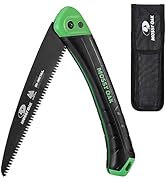 MOSSY OAK Folding Saw - 7 Inch Pruning Hand Saw with Pouch, D6A &amp; M2 Bimetal Saw Blade, Hunting S...
