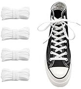 UamGlsob 2 Pairs 5/16" Wide Elastic Shoe Laces Replacement Laces for Converse High Tops, Stretch ...