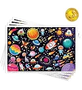 Disposable Placemats for Baby, Animal Alphabet Kids Placemats, Sticky Toddler Placemat for Restau...