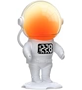 Astronaut Sunrise Alarm Clock for Kids, White Noise Sound Machine with 30 Soothing Sounds, 22 Dim...