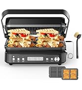 CATTLEMAN Panini Grill Press Sandwich Maker with Removable Plates, 6 in 1 Indoor Grill &amp; Electric...