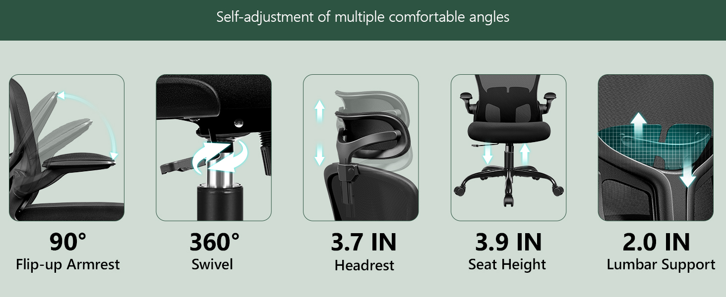 Self-adjustment of multiple comfortable angles