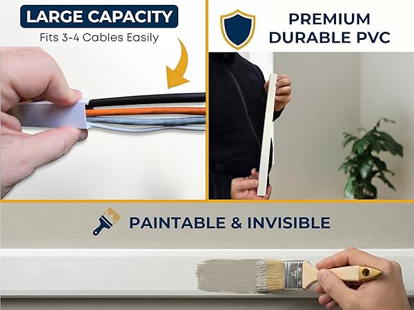 cord hider wall mounted tv kit wire hider cable raceway cord cover wire wall paintable cable channel