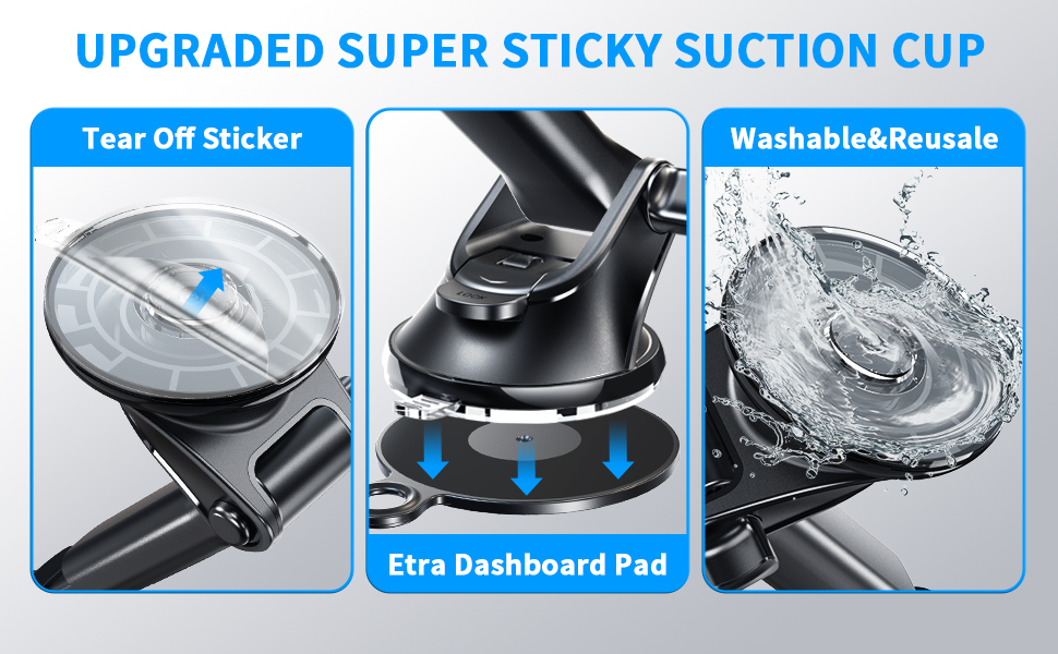 super sticky suction cup phone holder for car