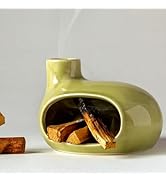 MOUGIGI Palo Santo Holder Burner - Modern Chiminea Incense Dish for Palo Santo Sticks and Cones -...