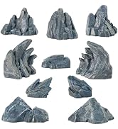 Warmtree 10 Pcs Simulation Rockery Diorama Rocks Stone for Diorama Supplies Miniature Terrain Fai...
