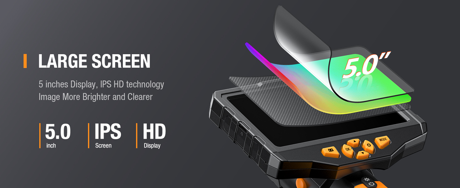 5inch Screen Endoscope with Toughened Glass