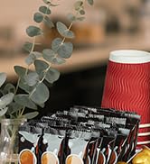 Samhe Acrylic Coffee Bar Organizer for Countertop, Cups Lids Sleeves Pods Syrups and Coffee Bar A...