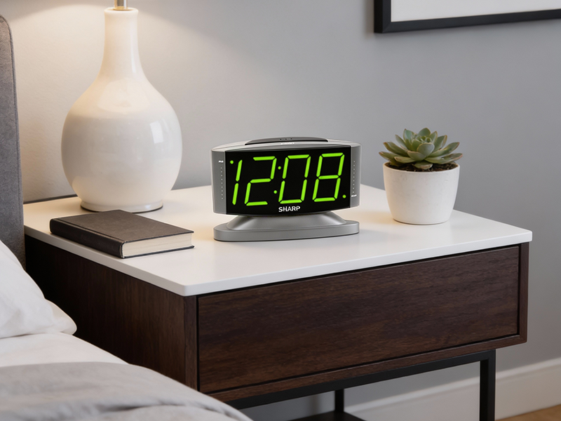 Sharp Alarm Clock bedside bedroom loud easy to see alarm clock seniors, adults kids, teen tween