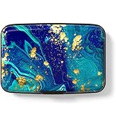 Hsxnam Credit Card Holder for Women, Small RFID Metal Credit Cards Wallets Cute Business Card Hol...