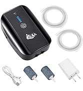 AQQA Aquarium Air Pump Battery Rechargeable Fish Air Pumps Portable Bubbles Oxygen Pump Aquarium ...