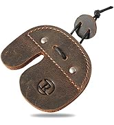 Ringsun Leather Archery Finger Tabs,Handmade Archery Finger Guard for Shooting Practice Gear, Rec...
