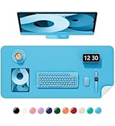 Niniubye Desk Pad, 30" x 14" PU Leather Non-Slip Desk Mat Large Mouse Pad for Desktop, Waterproof...