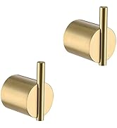 RANDOM Towel Hooks Brushed Gold Modern Wall Hook Brushed Brass Robe Hook for Bathrooms and Kitche...